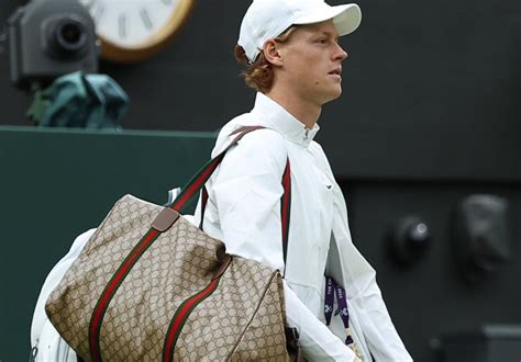 sinner tennis gucci bag|jannik sinner wimbledon bag.